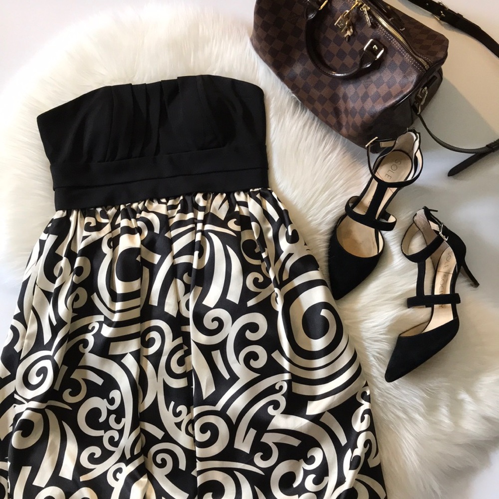 London Times strapless dress